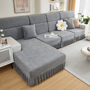 Sofa Seat Cover, Sunflower Patterned Elastic Skirted Couch Cushion Covers for 1/2/3/4-Seater Sofas