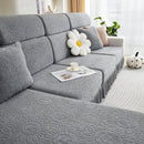 Sofa Seat Cover, Sunflower Patterned Elastic Skirted Couch Cushion Covers for 1/2/3/4-Seater Sofas