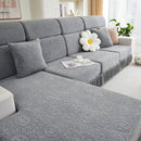 Sofa Seat Cover, Sunflower Patterned Elastic Skirted Couch Cushion Covers for 1/2/3/4-Seater Sofas