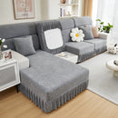 Sofa Seat Cover, Sunflower Patterned Elastic Skirted Couch Cushion Covers for 1/2/3/4-Seater Sofas