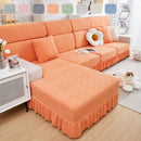 Stretch Sofa Covers with Skirt for Couch Seat and Cushion, Chaise, Sectional, 1/2/3/4 Seater Sofas