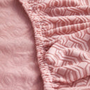 Growth Rings Jacquard Fleece Fabric Stretch Cushion Cover, Non-Slip Furniture Protector for Kids, Couch Cushion Covers