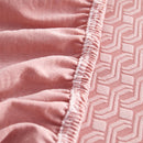 Growth Rings Jacquard Fleece Fabric Stretch Cushion Cover, Non-Slip Furniture Protector for Kids, Couch Cushion Covers