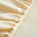 Growth Rings Jacquard Fleece Fabric Stretch Cushion Cover, Non-Slip Furniture Protector for Kids, Couch Cushion Covers