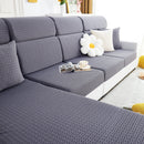 Growth Rings Jacquard Fleece Fabric Stretch Cushion Cover, Non-Slip Furniture Protector for Kids, Couch Cushion Covers