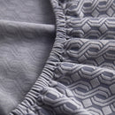 Growth Rings Jacquard Fleece Fabric Stretch Cushion Cover, Non-Slip Furniture Protector for Kids, Couch Cushion Covers