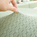 Growth Rings Jacquard Fleece Fabric Stretch Cushion Cover, Non-Slip Furniture Protector for Kids, Couch Cushion Covers