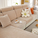 Chenille Cushion Covers for 1/2/3/4 Seater Sofas and L-shaped Couches, Furniture Covers for Pets