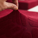 Leaf Pattern Jacquard Fabric Stretchable Cushion Cover, Non-Slip Furniture Protector for Kids, L Shaped Couch Covers