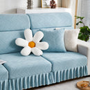 Stretchable Chaise Lounge Sofa Covers and Couch Seat Covers with Skirt for Sectional Couches