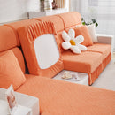 Stretchable Chaise Lounge Sofa Covers and Couch Seat Covers with Skirt for Sectional Couches