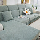 Stretchable Chaise Lounge Sofa Covers and Couch Seat Covers with Skirt for Sectional Couches