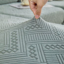 Stretchable Chaise Lounge Sofa Covers and Couch Seat Covers with Skirt for Sectional Couches