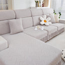 Stretchable Chaise Lounge Sofa Covers and Couch Seat Covers with Skirt for Sectional Couches