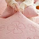 Lucky Clover Slipcover Non-Slip Stretch Jacquard Polar Fleece Sofa Cover for Pets, Cushions, Couches