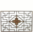 Lotus Antique Chinese Wood Screen Panel