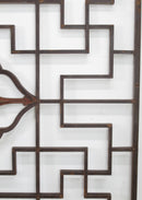 Lotus Antique Chinese Wood Screen Panel