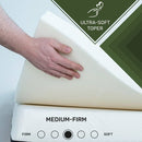 King 2-inch Thick Plush High Density Foam Mattress Topper Pad - Medium Firm