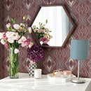 Peel and Stick Wallpaper - Florentine / Oxblood