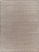 Brockton Solid Tan Hand Loomed Wool Area Rug