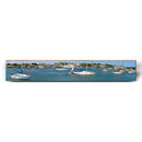 Boats at the Harbor | Wall Art Print on Real Wood