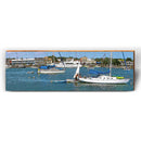 Boats at the Harbor | Wall Art Print on Real Wood