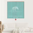 Coastal Happiness Comes In Waves Teal Wood Wall Art Print