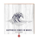 Coastal Happiness Comes In Waves White Wood Wall Art Print