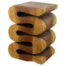 Haussmann Wood Wave Verve Accent Snake Table 12x14x20 in Height Oak Oil