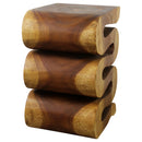 Haussmann Wood Wave Verve Accent Snake Table 12x14x20 in Height Oak Oil