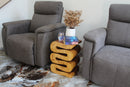 Haussmann Wood Wave Verve Accent Snake Table 12x14x20 in Height Oak Oil