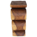 Haussmann Wood Wave Verve Accent Snake Table 12x14x30 in Height Walnut Oil