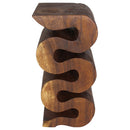 Haussmann Wood Wave Verve Accent Snake Table 12x14x30 in Height Walnut Oil