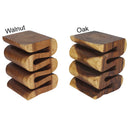 Haussmann Wood Wave Verve Accent Snake Table 14x14x20 in Height Walnut Oil Finish