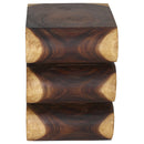 Haussmann Wood Wave Verve Accent Snake Table 14x14x20 in Height Oak Oil