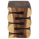 Haussmann Wood Wave Verve Accent Snake Table 14x14x20 in Height Oak Oil