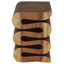 Haussmann Wood Wave Verve Accent Snake Table 14x14x20 in Height Walnut Oil Finish