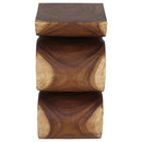 Haussmann Wood Wave BR Verve Accent End Snake Table 12x14x25 in Height Walnut Oil