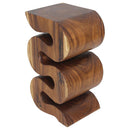 Haussmann Wood Wave BR Verve Accent End Snake Table 12x14x25 in Height Walnut Oil