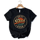 Best Dad Ever Retro Sunset T-Shirt, Black Vintage Fathers Gift Tee