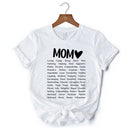 Words That Define Mom T-Shirt, Sweet Loving Mother’s White Tee for Strong and Beautiful Mothers