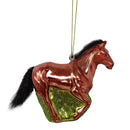 American Quarter Horse Glass Christmas Ornament, Equestrian Gift