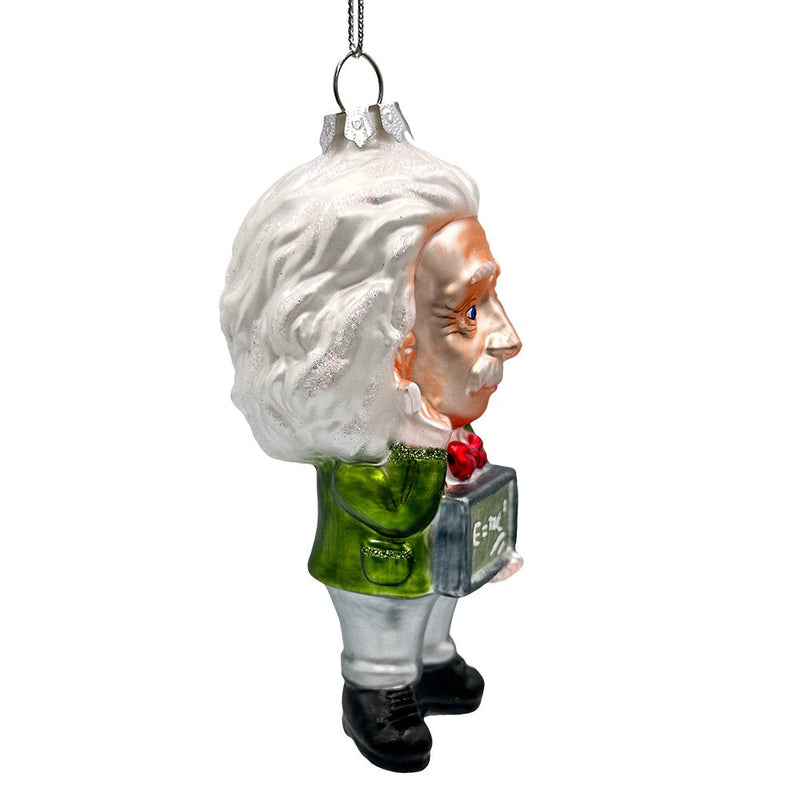 (Pre-Order) Albert Einstein Handcrafted Glass Ornament, Science and Physics Themed Christmas Gift