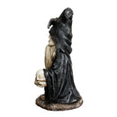 Grim Reaper Gnome Figurine 7", Gothic Occult Statue Yard Decoration
