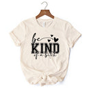 Sarcastic Be Kind T-Shirt, Retro White and Natural Tee for Bold Women with Bite