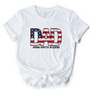 Dad Man Myth Legend T-Shirt, White Patriotic Fathers Tee