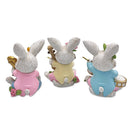 Easter Bunny Band Trio Set of Three Figurines, 3.5" Rabbit Statue