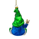 Fun Weed Themed Gnome Glass Ornament, Pothead Smoker Unique Holiday Gift