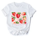 Taste and See That The Lord is Good Strawberry T-Shirt, White and Natural  Christian Faith Tee