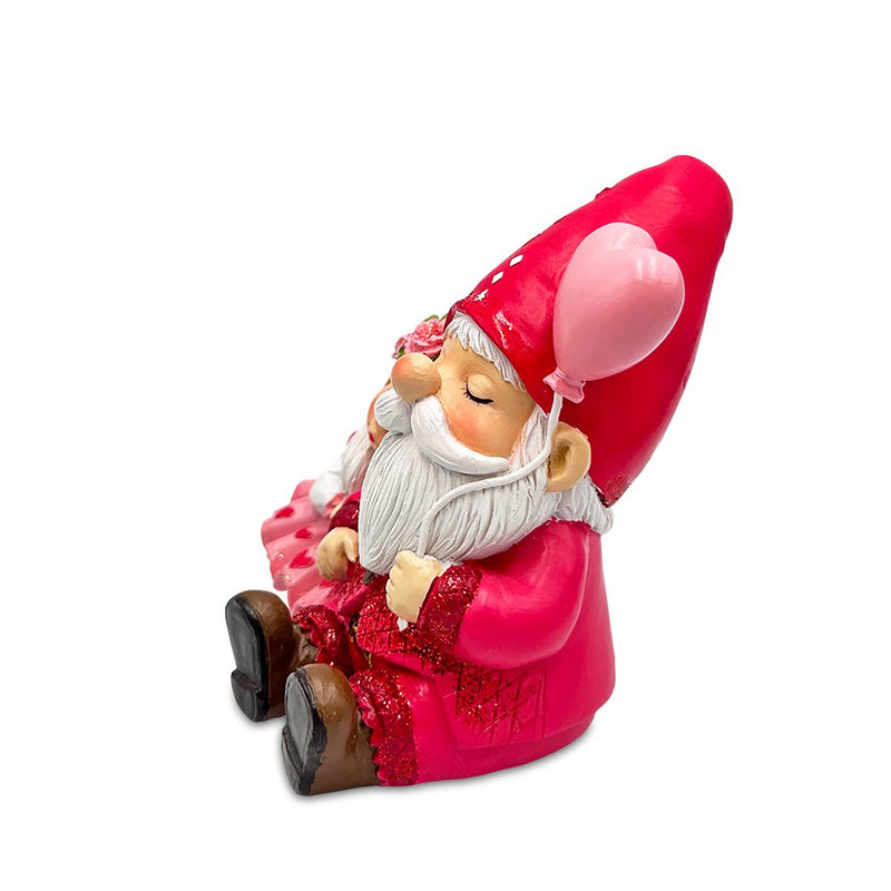 Whimsical Love Story Gnome Couple Small Figurine, 4" Cute and Small Valentine's Day Gift Mini Statue